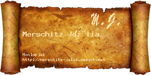 Merschitz Júlia névjegykártya